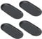 KEILEOHO 4 Pack 18 x 8.5cm Black Oval Decorative Tray, 7 x 3.3 inch Stainless Steel Decorative Jewelry Tray, Bathroom Clutter Vanity Serving Trays for Storage Organizer