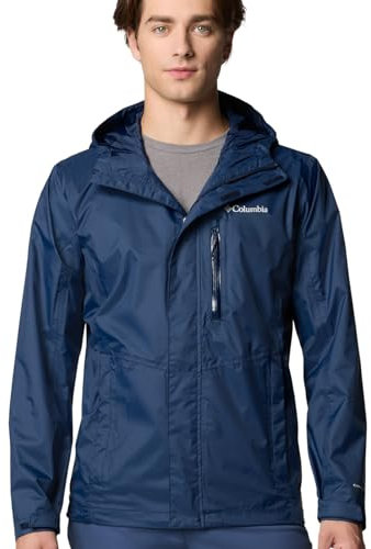 Columbia Pouring Adventure 3 Jacket, Giacca antipioggia impermeabile Uomo, Collegiate Navy, XL