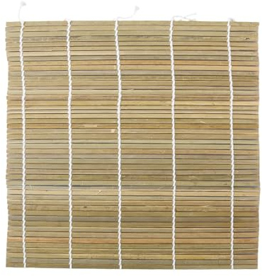Tabanzhe Sushi Bamboo Mat - Nature Bamboo Rolling Mat Safety and Durable Woven Tight Convenient to Use Essential Sushi Making Tool for Beginner and Experienced(24 * 24cm), 2304-80A