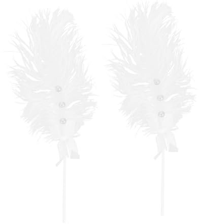 Cabilock 2 Piezas picos pastel decoraciones comestibles para pasteles plumaje faisán decoración fiesta adornos cumpleaños adorno magdalena primeros la magdalena hermosa enchufar