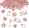 Bzzerumy JGA Accessoires Frauen, 150 Stück Roségold Konfetti, Junggesellenabschied Deko, Glitzer Hochzeit Tischdeko, Ideal für Frauen Party, Team Braut Konfetti