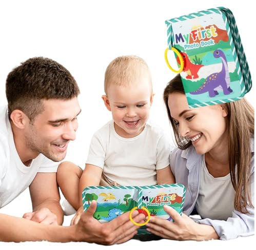 Fotoalbum Baby Erinnerungsbuch - Baumwolle Fotobuch Zum Einstecken - Geschenke zur Eingewöhnung für Jungen und Mädchen