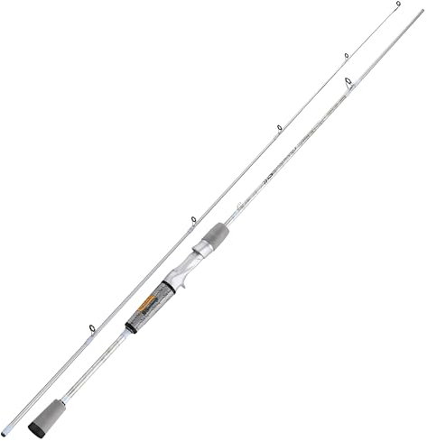 Sougayilang Angelrute, IM6 Graphit Casting Rod - Zwei Teile, SuperPolymer Griff Angelrute für Barschangeln- 1,8M