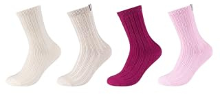 s.Oliver Socken Unisex 4er Pack ohne Gummidruck Beige 35/38 | Aus recyceltem Polyester, Gewebtes Branding für einen stilvollen Akzent, Atmungsaktiv, Weiche Zehennaht, Bequemer Sitz