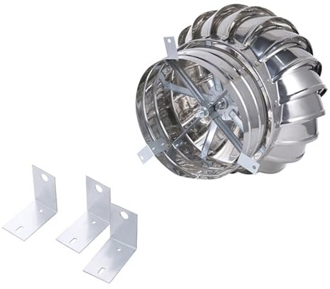 HZEPDVT Entlüftungsöffnung aus Edelstahl 201, passend for Rotationsventilator mit geneigtem Schornstein, stromloser Dachventilator, 350-mm-Turbinen-Dachventilator, 1 Stück, unfertiges Produkt(350mm)