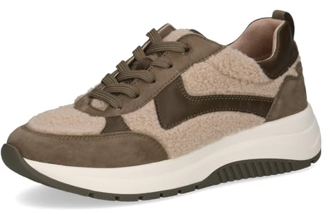 CAPRICE Damen Sneaker flach mit Teddy-Futter Plateau