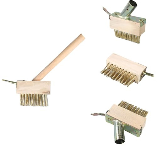yeemeen 2 Pièces Outils De Désherbage, Désherbage Brosse Métallique Outils,Brosse à Mauvaises Herbes,Brosse à Joints pour Mauvaises Herbes,Brosse De Désherbage Métallique.