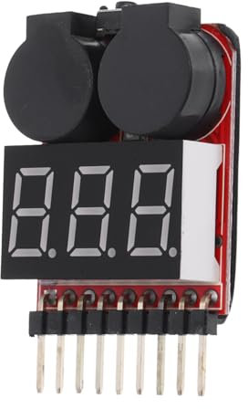 Vaguelly Batterietester batterieschutz Akkutester Batterie Kapazitätsanzeige Batteriestatus LED-Anzeige Spannungsprüfer Batteriespannungstester Batterie digital Elektronisches Bauteil Black