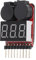 Vaguelly Batterietester batterieschutz Akkutester Batterie Kapazitätsanzeige Batteriestatus LED-Anzeige Spannungsprüfer Batteriespannungstester Batterie digital Elektronisches Bauteil Black