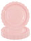 DHAIQC 50 Stück Pappteller Rosa 23cm, Gewelltem Partyteller Papierteller Geburtstagsteller Einwegteller Set für Geburtstag, Hochzeiten, Jubiläums (Rosa, 23cm)