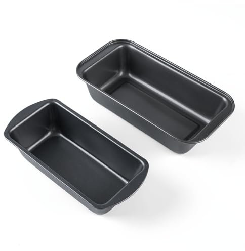 Besto Loaf Tin | Non-Stick Carbon Steel Banana Bread Tin | Rectangular Bread Pan for Loaves & Cakes | Dishwasher, Freezer, & Oven Safe Loaf Pan (1lb & 2lb Loaf Pan)