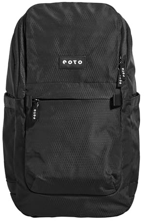 eoto EASY27 schwarz, Daypack für Uni, Reisen, Job und Freizeit, nachhaltig, ergonomisch, wasserabweisend, Multifunktions-Rucksack, Lifestyle Rucksack, Damen, Herren, 27 L