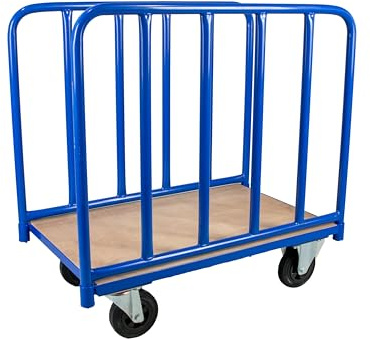 Workhorse Long Goods Truck with Tubular Sides – 500kg Load, 1000×600mm Platform, Heavy-Duty Trolley with Rubber Castor Wheels