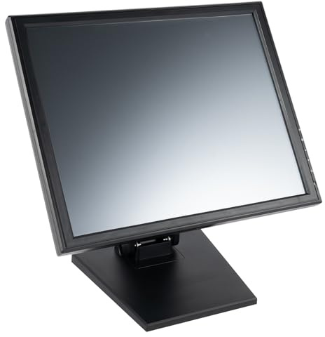 LCD Backlit Touch Screen Monitor, 15/17 Portable Touchscreen Monitor, with Base Designed, with VGA HDMI for Cash Register System Small Business retail point-of-sale Office Retail Restaurant Bar