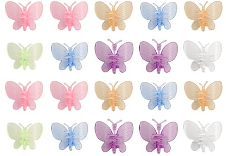 Gettimore Kunststoff-Pflanzen-Clips für Orchideen, Ranken, Tomaten und Blumen, Libelle und Schmetterling, Gartenstecker-Verschlüsse, 10/20 Stück, 20 Stück