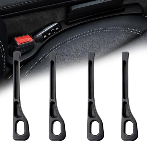 Yuaerbuo 4 Stück Autositz Lückenfüller, Universell Autositz Gap Organizer, Aufbewahrungsbox für Autositze zum Verstauen Kleiner Gegenstände, Car Seat Gap Filler Passend für die Meisten Autos