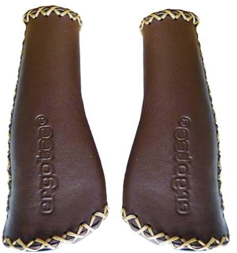ergotec Lenkergriffe ALS-09/2 / Leder-Kraton Griffe, braun, 135 mm