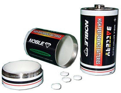 Pillendose Mono Batterie Geld Versteck Attrappe Höhe 59mm