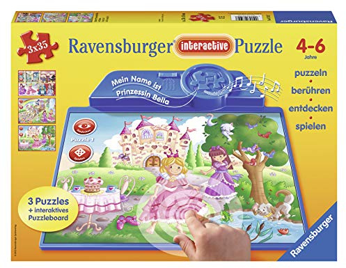 Ravensburger 07502 - Kleine Prinzessin Bella - Interactive Puzzle, 3 x 35 Teile