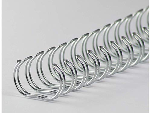 r&b 34RM127-SV Drahtbinderücken 34 Ringe 12.7 mm, 1/2 Zoll, 3:1 Teilung, 50 Stück, silver