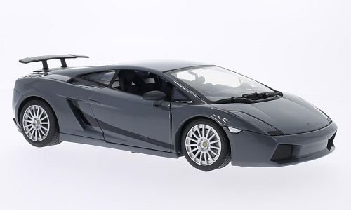 Lamborghini Gallardo Superleggera, met.-dkl.-grau/schwarz , Modellauto, Fertigmodell, Motormax 1:18