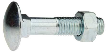 Reidl Flachrundschrauben mit Vierkantansatz 12 x 260 mm DIN 603 4.6 galv. verzinkt farblos 25 Stück