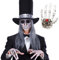Amakando Skeletthand Fingerring Knochen Ring Silber Hexe Fingerschmuck Skelett Hand Modeschmuck Vampir Silberschmuck Gothic Punkrock Schmuck