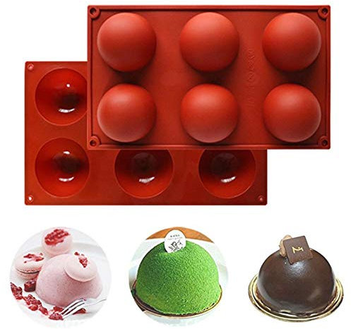 FantasyDay 1Pcs Xmas Runde Kugel Silikon Backformen, Antihaftbeschichtet Silikon Kuchenform Muffinbackformen Brotbackform Backform Kasten für Muffin Kuchen Pudding Gelee - Hochwertige Silikonbackform