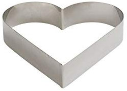 DECORA 0060480 BACKRAHMEN AUS Edelstahl Herz 14 X H 4,5 cm