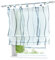Voile Raffrollo mit Wellen Druck Design Rollos Schlaufen Transparent Vorhang (BxH 120x140cm, grau)