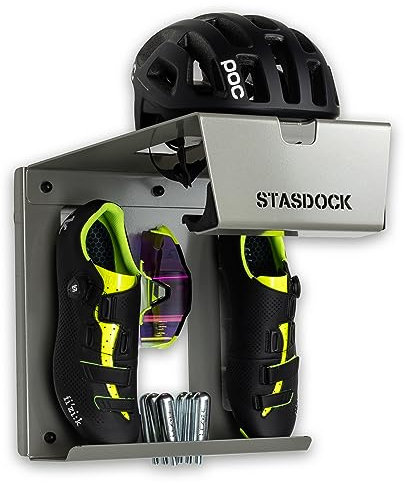 Stasdock Premium Support Mural pour vélo Système de Stockage - pour Race vélos (Deep Silver) Porte Bicyclette - Fixation Suspendu sur Le Mur