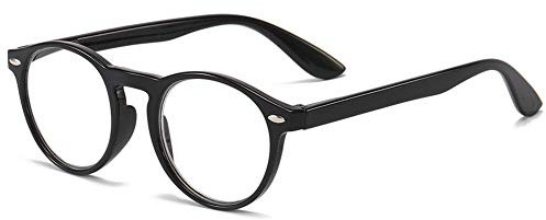 VEVESMUNDO Retro Lesebrillen Damen Herren Vintage Lesehilfe Sehhilfe Arbeitsplatzbrille Nerdbrille Hornbrille mit Stärke