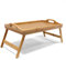 Table de Lit Plateau Petit Déjeuner en Bambou / Tablette de Lit Pliable en Bambou Laqué Bois avec Poignées Modulables - Garantie Excellente Qualité ! Dimensions: LxlxH: 50x30x21cm.