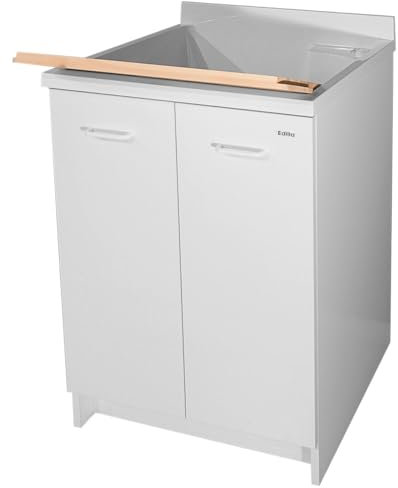 Montegrappa Mobile Lavatoio 60x60x85cm 2 Ante ASSE in Legno Edilla Bianco