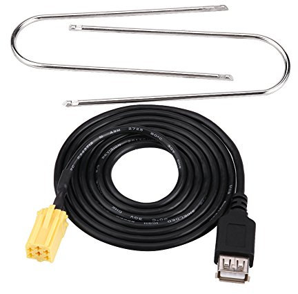 Madezz MINI ISO USB-Kabel, Auto MINI ISO 6-poliger Stecker Audio USB Kabel Adapter für Romeo Car Grande Punto