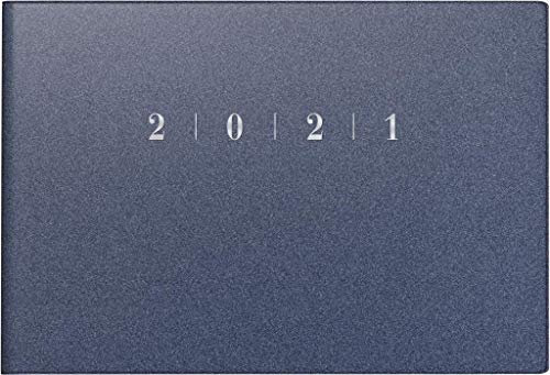 rido/idé 7017563301 Taschenkalender Septimus, 2 Seite = 1 Woche, 152 x 102 mm, Kunststoff-Einband Reflection blau, Kalendarium 2021