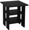 URBNLIVING 2 Tier Wooden Modern Side End Table (Black)