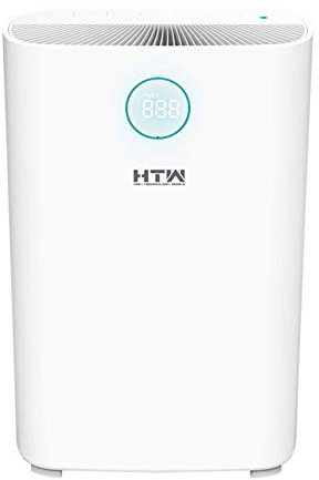 HTW Purificador de aire con uv, generador de iones, hepa y analizador ambiente, 310m3/h