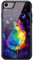 MAYCARI Sublimation Cute Cat Case for iPhone 7/8/SE 2020, Aluminum Plate Back Case with Soft TPU Bumper Watercolor Animals Phone Case Cover for iPhone 7/8/SE 2020