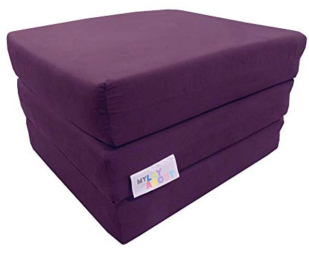 MyLayAbout Adult Z Bed Memory Foam Fold out/Chairbed/Mattress | 10 Colour | Single (Purple)