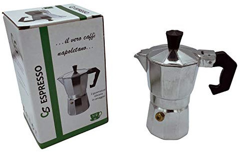 Casal Sud Moka Caffettiera in Alluminio, Argento (1/2 Tazza)