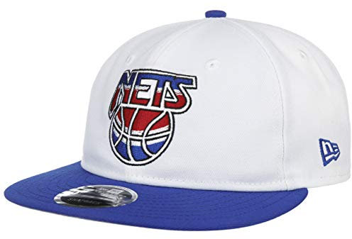 New Era Casquette 9Fifty Retro Crown NetsEra Casquette visière Plate Casquette de Baseball (Taille Unique - Blanc)