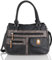 irisaa Handtasche Damen Umhängetasche Medium Schultertasche praktische Henkeltasche mit vielen Fächern Hobo Taschen Vintage Look mit Reißverschluss, Damen Tasche:Schwarz Khaki