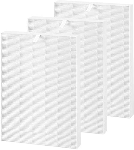 114190 True HEPA Replacement Filters B Compatible with Winix 9500 U300 P300 WAC9000 WAC9500 WAC5000 WAC5000b WAC5300 WAC6300 WAC5500 Air Cleaner Purifiers, Compared to Winix Filter B 114190, 3 Pack
