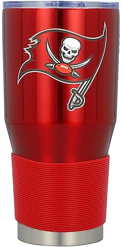 Logo Brands 630-S30T-1: Tampa Bay Buccaneers Trinkbecher, Edelstahl, 850 ml, Rot