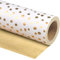 WRAPAHOLIC Wendbares Geschenkpapier – Mini-Rolle – 43,2 cm x 94,4 m – Golddruck und zartes Punkte-Design für Geburtstag, Urlaub, Hochzeit, Babyparty