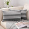 MIULEE 2 Piezas de Funda de Cojines a Rayas de Colores Lino Duradero Funda de Almohada Cuadrada Decorativa para Hogar Sofá Cama Silla Dormitorio Habitacion Juvenil 40x60 cm Gris Claro