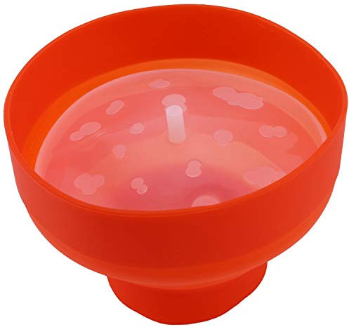 Hefddehy Popcorn Mikrowelle Silikon Faltbare Rote KüChe Einfache Werkzeuge DIY Popcorn Eimer SchüSsel Maker mit Deckel