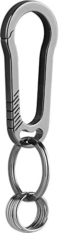 Tibitdeer Titanium Schlüsselanhänger Karabiner, Heavy Duty Schlüsselanhänger Clip mit Schnellverschluss-Rucksackhaken für Männer und Frauen