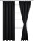 DWCN Vorhang Blickdicht Verdunkelungsgardinen mit Kräuselband, 2er Set H260 x B140 cm Vorhänge Wohnzimmer mit Vorhang-Krawatten, Wärmeisolierende Lichtundurchlässig Thermovorhang Kälteschutz, Schwarz